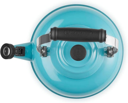 Le Creuset Enamel On Steel Whistling Tea Kettle, 1.7 qt., Caribbean