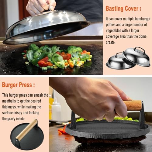 N NOBLE FAMILY 38PCS Griddle Accessories Kit, Professional Grill Tools Set