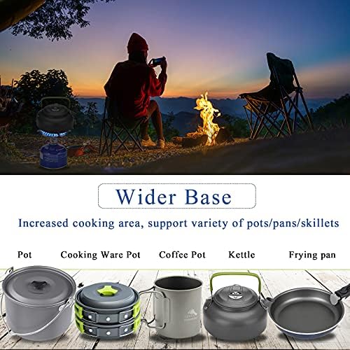 Small Backpacking Stove Portable Camping Stove Burner with Butane Adapter