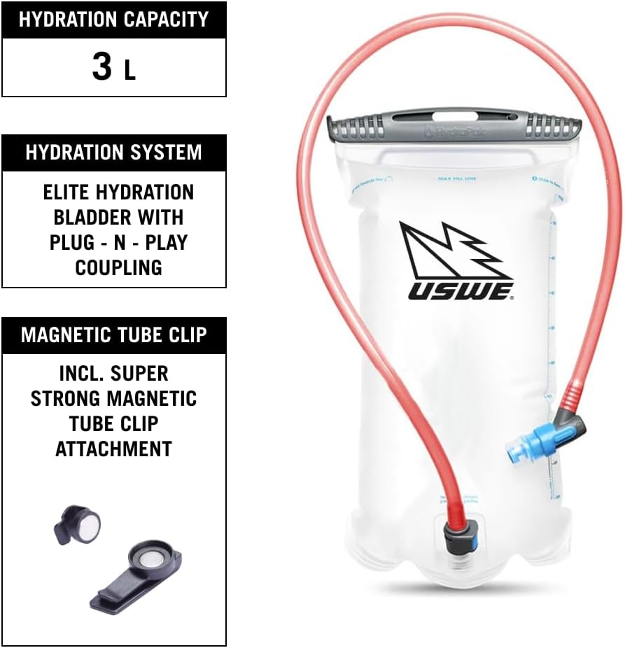 USWE Outlander Hydration Pack with Water Bladder, Hydration Backpack - Backpack for Cycling, MTB, Trail Running & More