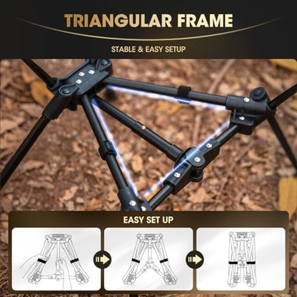 MOON LENCE Portable Camping Chair Backpacking Chair - The 4th Generation Ultralight Folding Chair - Compact, Lightweight Foldable Chairs for Hiking Mountaineering Beach