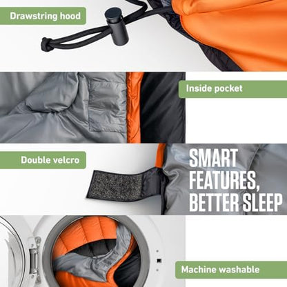 VENTURE 4TH Backpacking Sleeping Bag for Camping - Single, XXL & Double