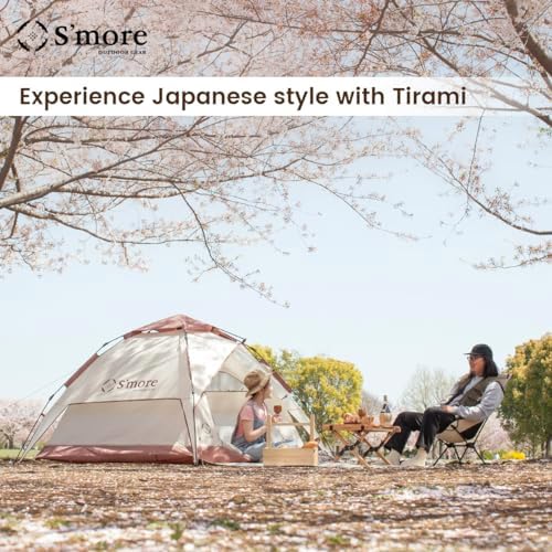 S'more Tirami Instant Setup Camping Tent, Dome Tent Included Rainfly Blocks Wind & Rain, Lightweight and Easy Set Up Outdoor Tent, 1/2 Person Quick Pop Up Tent Great for Hiking, Backing