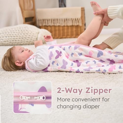Yoofoss Baby Sleep Sack 18-24 Month 1.5TOG 100% Organic Cotton 2-Way Zipper