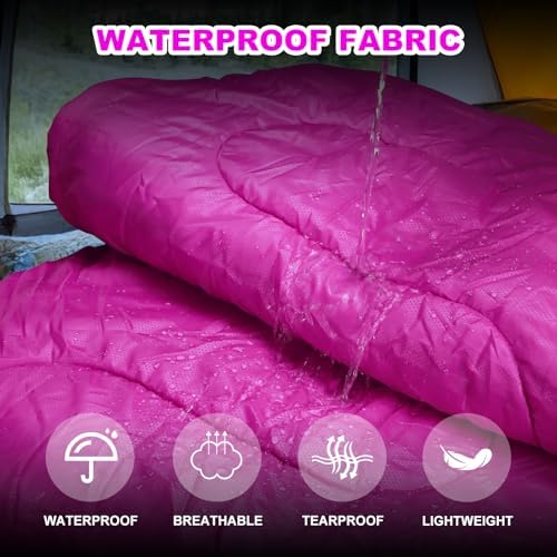 Lightweight Camping Sleeping Bags for Adults Kids, 50-80℉ Degrees