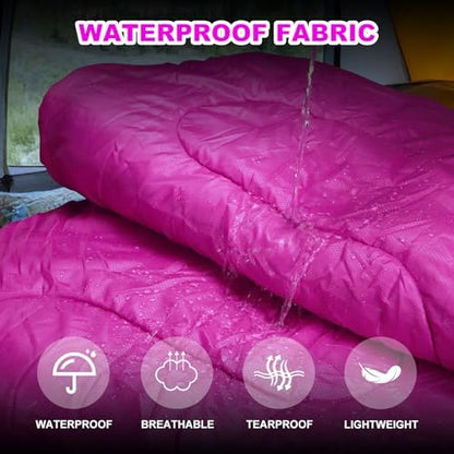 Lightweight Camping Sleeping Bags for Adults Kids, 50-80℉ Degrees