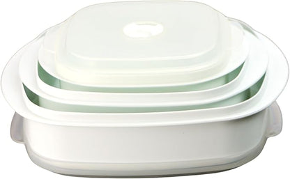 Calypso Basics by Reston Lloyd 6-Piece Microwave Cookware, Steamer and Storage Set, White