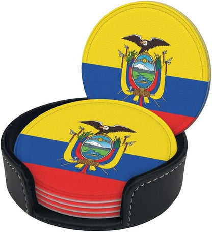 Ecuadorian Flag Coasters for Drinks