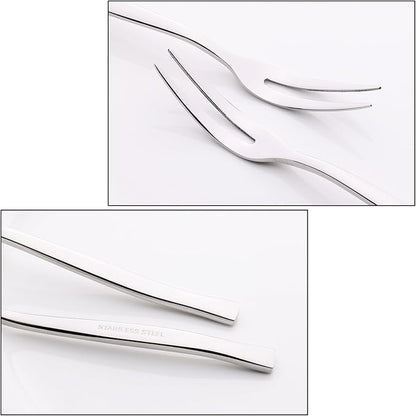 Tasting Cocktail Forks, 12-Piece Stainless Steel Fruit Forks, F