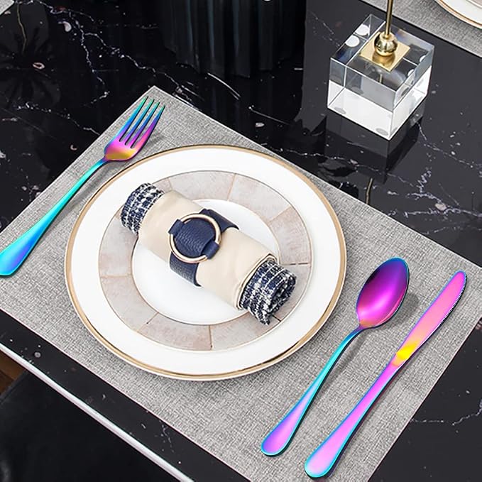 Rainbow Silverware Flatware Set