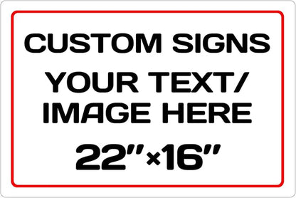 Personalized Aluminum Weatherproof Metal Signs - Multiple Sizes, Custom Text & Picture, Hazard, Garden, Custom Door Signs