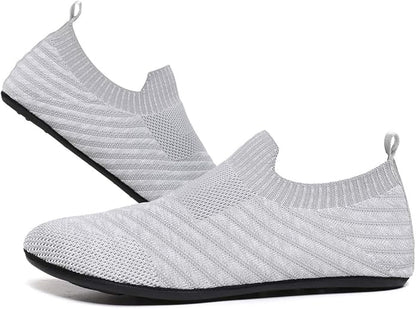 QZKDM Lightweight Slip on Grip Indoor House Slippers Barefoot Non Slip Home Exercise Yoga Shoes for Men Women