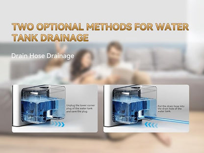 95oz Home Dehumidifier, (950 sq.ft) Quiet dehumidifier for Bedroom Bathroom with Drain Hose, with Air Reusable Filter Indoor deshumidificador for Basement RV Closet
