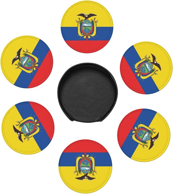 Ecuadorian Flag Coasters for Drinks