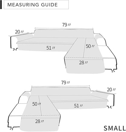 Easy-Going Sofa Slipcover L Shape Sofa Cover Sectional Couch Cover Furniture Protector Mat for Pets Dog Cat (Small,Wine/Wine)
