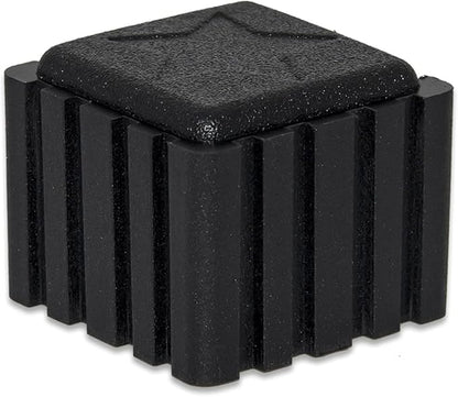 Flyshop Anti-Skid Non-Marking Synthetic Rubbr Patio Chair Table Leg Caps Square Furniture Covers, 20pcs, Black, 20 mm x 20 mm, 13/16" x 13/16"