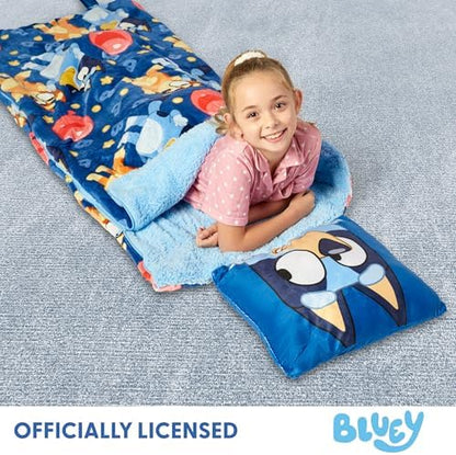 Silk Touch Sherpa Slumber Bag for Boys and Girls, Sleeping Bag with Zipper, Sleepover Set, 27 x 56 inches