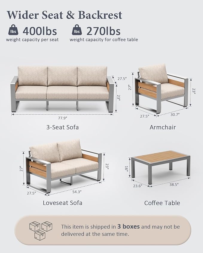ZANDOR Aluminum Outdoor Patio Furniture