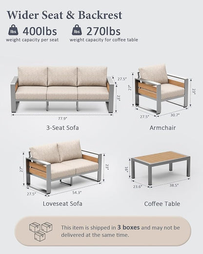 ZANDOR Aluminum Outdoor Patio Furniture