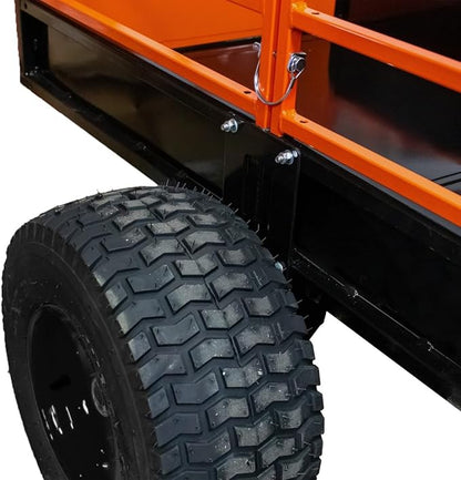 Impact IMPLEMENTS® 1500lb HD Agricultural Trailer with Solid Floor & Sides. Rugged Tires and Solid Sides with Tailgate for Increased Capacity. Original USA Design.