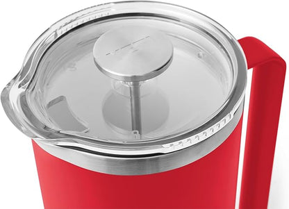 YETI Rambler 64 oz. French Press Coffee Maker, with GroundsControl Filter, Rescue Red