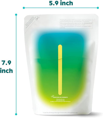 Dry & Dry 100 Packs Standing Moisture Absorbers to Control Excess Moisture for Basements, Closets, Bathrooms, Laundry Rooms - Moisture Absorbers, Moisture Absorbers