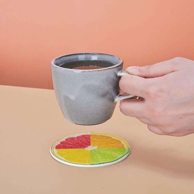 6 Pack Tropical Colorful Lemon Coaster