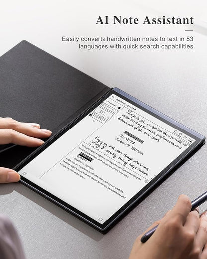 Protective Folio Case for iFLYTEK AINOTE Air2 Note-Taking Tablet 8.2", Premium PU Leather, Slim& Lightweight, Durable Cover with a Pen Clip,Water and Dustproof, Black