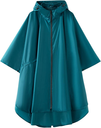 Cloak raincoat Unisex poncho Adult hooded men and women with pockets Mountaineering hiking rainstorm prevention