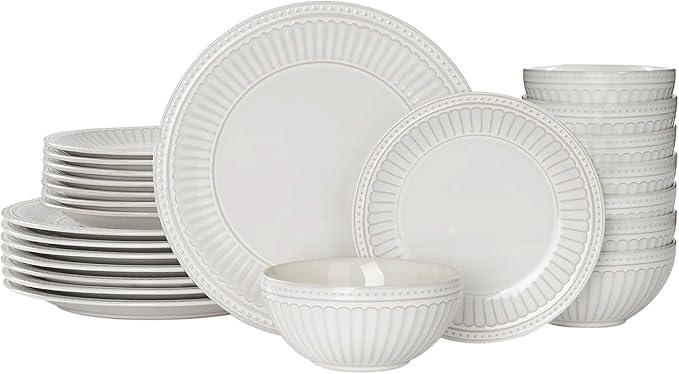 Famiware Ceramic Plates and Bowls Sets, Handmade Dishes Dinnerware