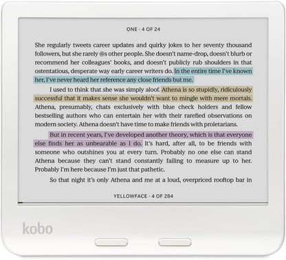 Kobo Libra Colour | eReader | 7” Glare-Free Colour E Ink Kaleido™ 3 Display | Dark Mode Option | Audiobooks | Waterproof | White