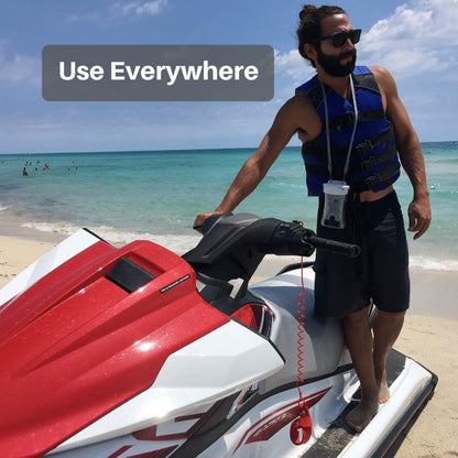 AquaVault 100% Waterproof Floating Smart Phone Case & Money Pouch - Fits All Phones - Made from Premium Heavy Duty PVC for Added Drop Protection - Includes Adjustable Neck Strap. Blue