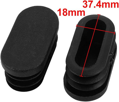 uxcell 40mmx20mm Plastic Non Slip Oval Chair Table Leg Protectors Cap Tube Insert 8pcs