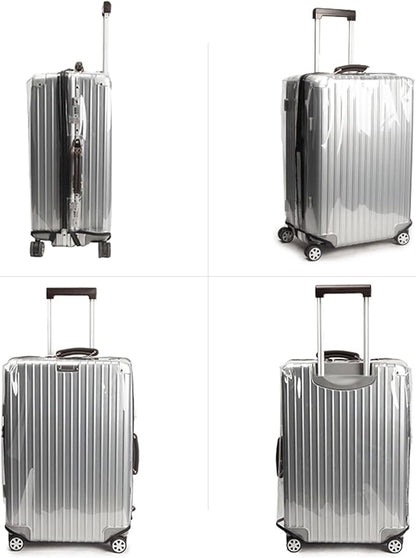 Transparent PVC Suitcase Cover, No Disassembly Required Clear Luggage Protector Suitcase Cover