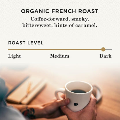 Peet's Coffee, Dark Roast Single Serve Coffee Pods - French Roast 32 Count (1 Box of 32 Pods)