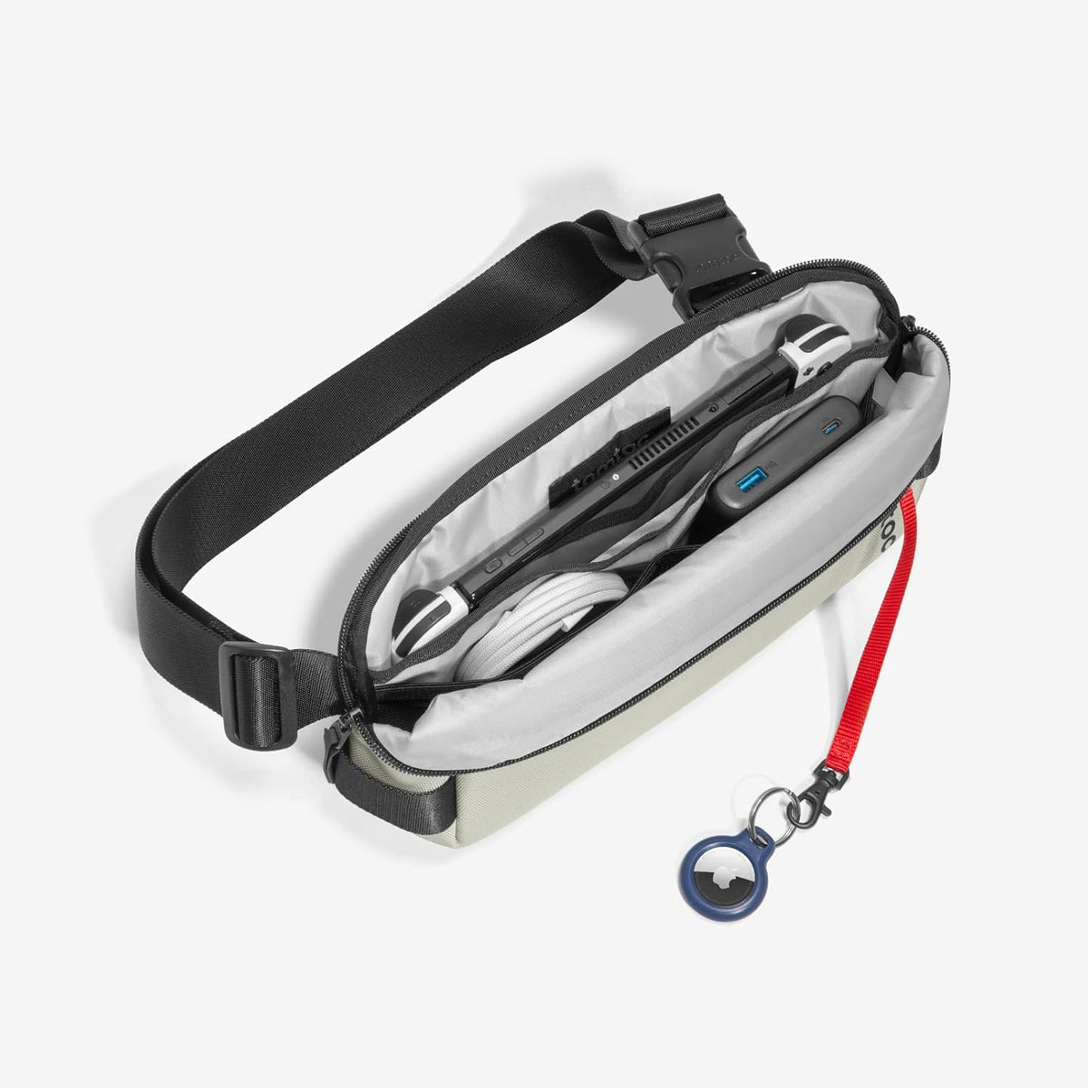 tomtoc Compact EDC Sling Bag, Minimalist Chest Shoulder Backpack Crossbody Bag for Men Women, Lightweight Carry Casual Bag