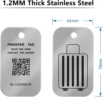 Smart Luggage Tags for Suitcases - Waterproof QR Code Bag Tags with Location Notification When Scanned, Self-Modifiable Info, Durable & Personalized Backpack Travel ID Tags