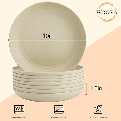Wheat Straw Dinner Plates Set of 8