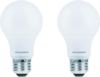 Sylvania LED Light Bulb, 60W Equivalent A19, Efficient 8.5W, Medium Base, Frosted Finish, 800 Lumens, Daylight - 2 Pack (79282)