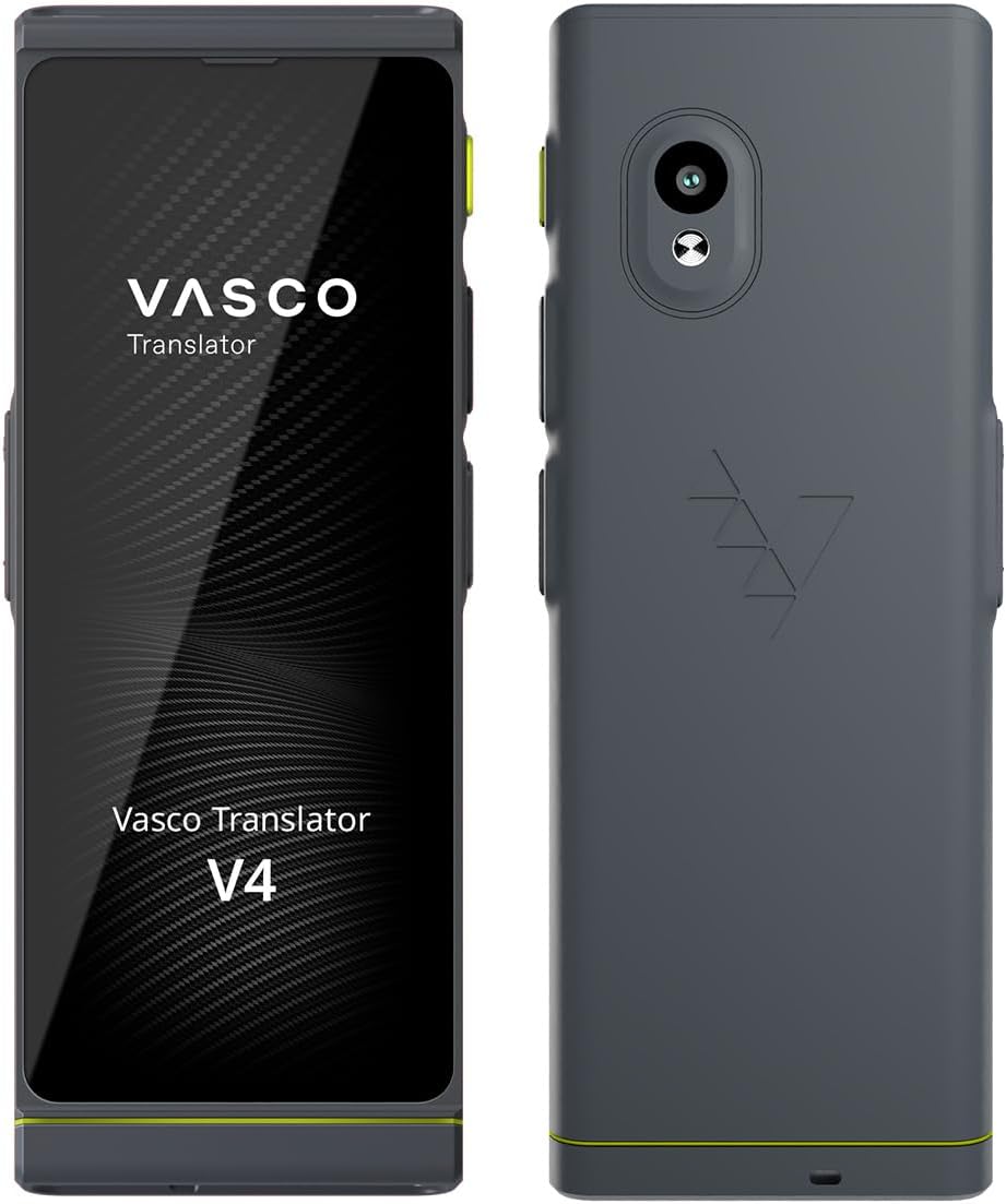 Vasco V4 Language Translator Device | 112 Languages | Free Lifetime Internet in Almost 200 Countries | Stone Gray