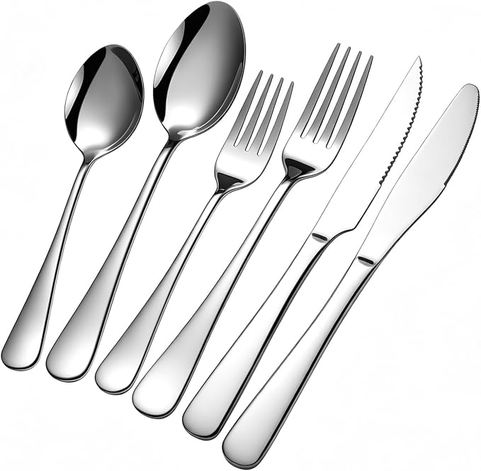 48-Piece Silverware Set with Steak Knives
