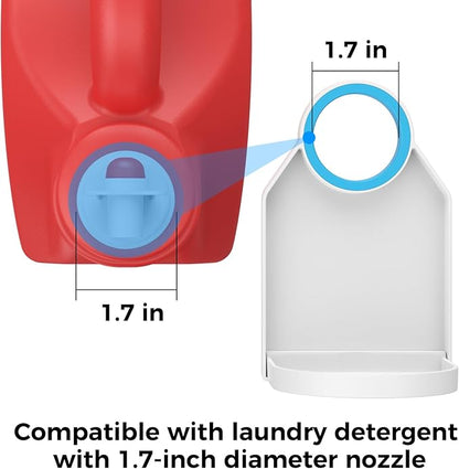 Laundry Detergent Dispenser Cup Holder & Nozzle Force-Saving Switch, Drip Catcher, Soap Dispenser, Room Organization and Storage