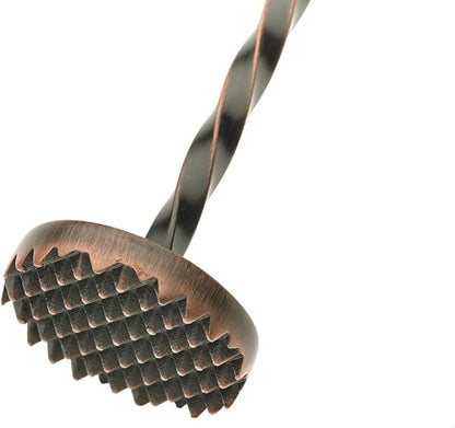 Barfly Bar Spoon with Muddler End, 15 3/4" (40.0 Cm), Antique Copper