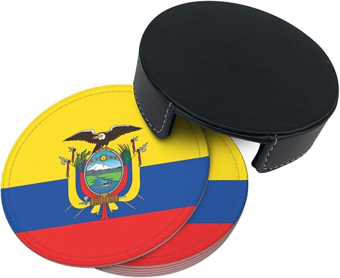 Ecuadorian Flag Coasters for Drinks