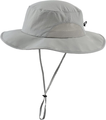 Home Prefer UPF50+ Mens Sun Hat Wide Brim Fishing Hat for Men UV Protection Womens Beach Bucket Hat for Golf Hiking Gardening