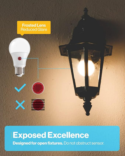 Sunco 8 Pack Dusk to Dawn LED Outdoor Light Bulb A19, Photocell Automatic for Exterior Lighting, 800 LM, 9W (60W Eqv.), 3000K Warm White, Auto On/Off Sensor, IP65 Rated UL