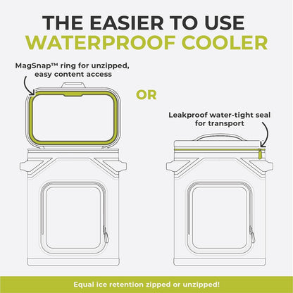 CORE Magnetic Leak Proof Soft Cooler with Waterproof Zipper | Insulated Bag Portable Ice Chest Box | Best Soft Cooler for Food & Beverages for Tailgating, Car Camping, Travel, and Family Beach Picnics