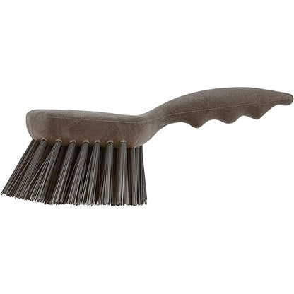 SPARTA 40541EC01 Plastic Scrub Brush, Utility Brush, Kitchen Brush With Hanging Hole For Cleaning, 8 Inches, Brown