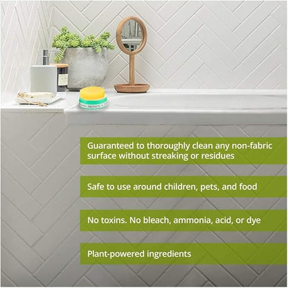 All Natural Multipurpose Cleaner for Bathroom, Floor, Kitchen and More | 300g Lavender Natural Clay Tub + Sponge (2-Pack) Includes Bonus Diamond Towel Cleaning Supplies Kit