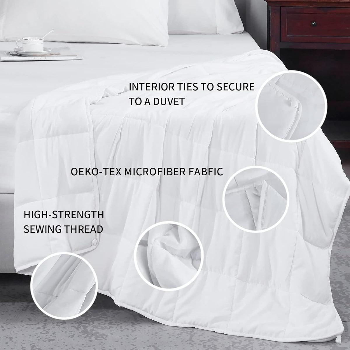 L'AGRATY Weighted Blanket - 60"x80" 20lbs Cooling Breathable Heavy Blanket Microfiber Material with Glass Beads Big Blanket for Adult All-Season Summer Fall Winter Soft Thick Comfort Blanket